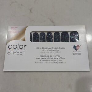 Color Street Black Multicolor Glitter Nail Polish Strips
